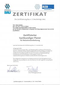 Zertifizierung Sachkundiger Planer Betoninstandsetzung