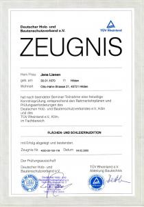TÜV-Zeugnis Injektionen